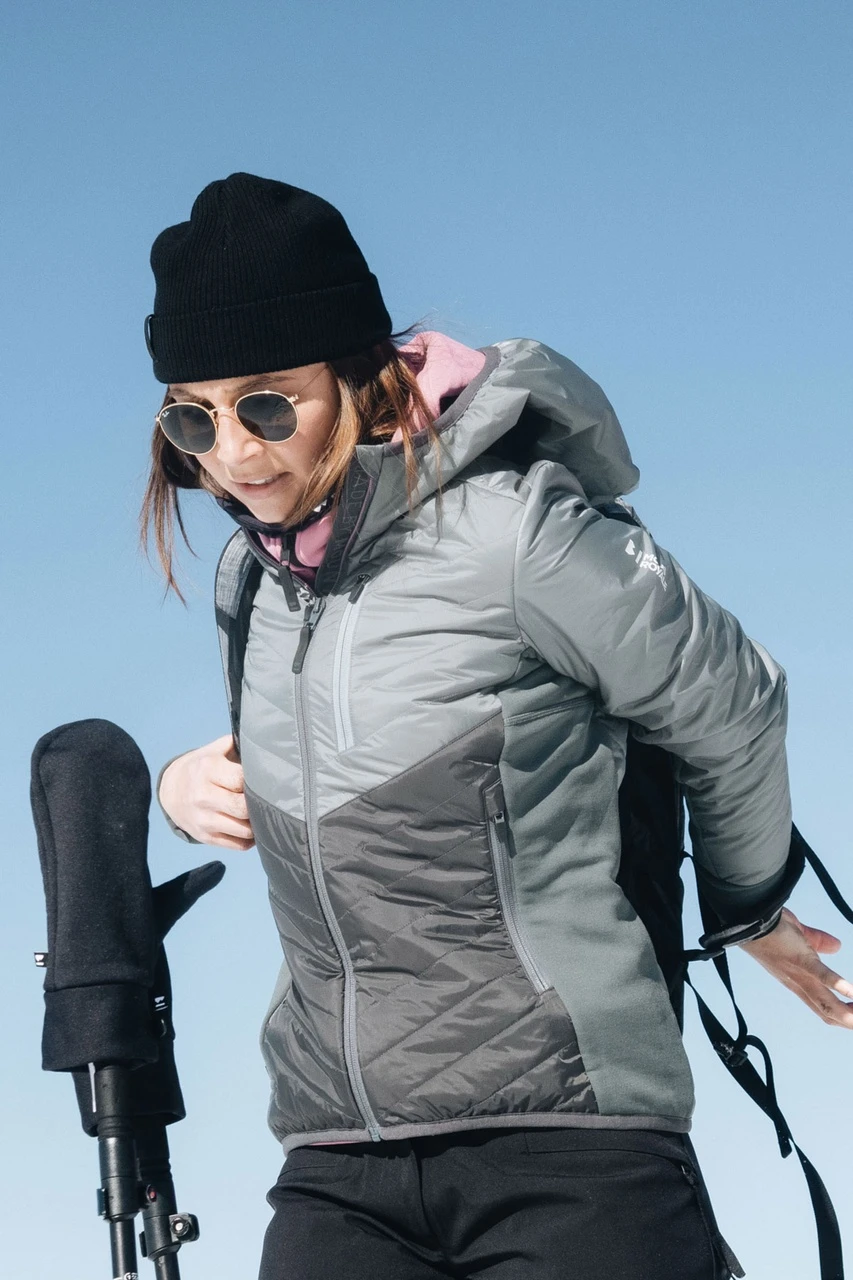 Mons Royale - Neve Wool Isulation Hood - Naisten Liner Takki - Image 7