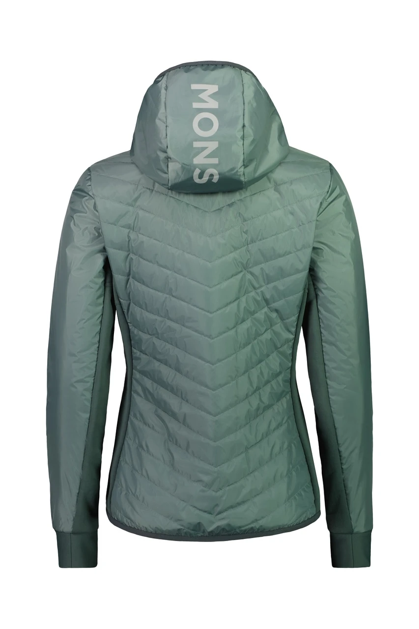 Mons Royale - Neve Wool Isulation Hood - Naisten Liner Takki - Image 11