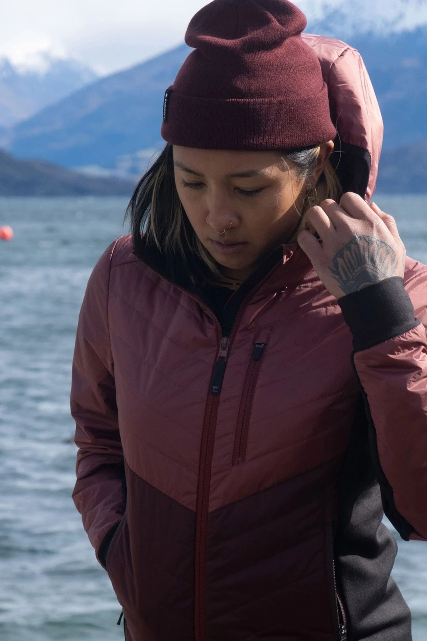 Mons Royale - Neve Wool Isulation Hood - Naisten Liner Takki - Image 6